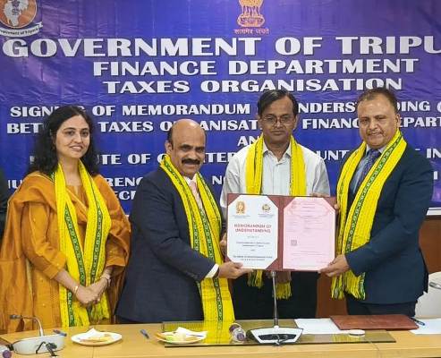 Tripura Finance Department inks MoU with ICAI at civil secretariat in Agartala on November 21.